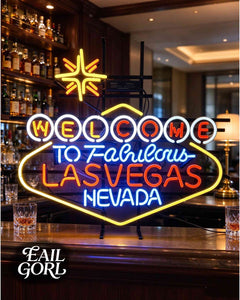 Welcome To Fabulous Las Vegas Neon Sign, detail