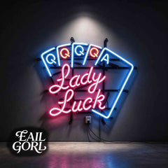 Lady Luck Neon Sign, detail