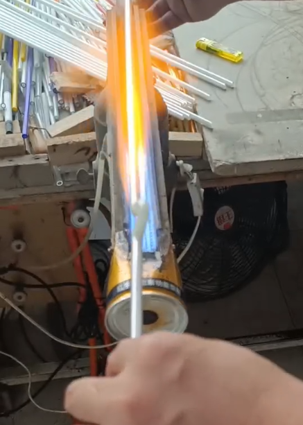 Hand-bent glass tube