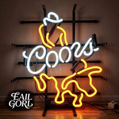 Coors Banquet Neon Sign, detail