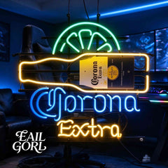Corona Extra Beer Bucket Neon Sign, lit