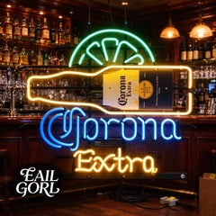 Corona Extra Beer Bucket Neon Sign, in a room