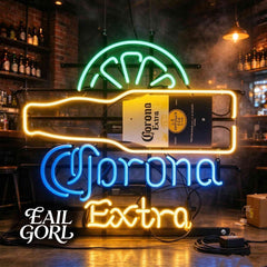 Corona Extra Beer Bucket Neon Sign, angle view