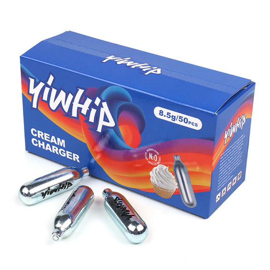 8.5g Food-Grade Cream Chargers - Professional N2O (10, 24, 50 Packs)