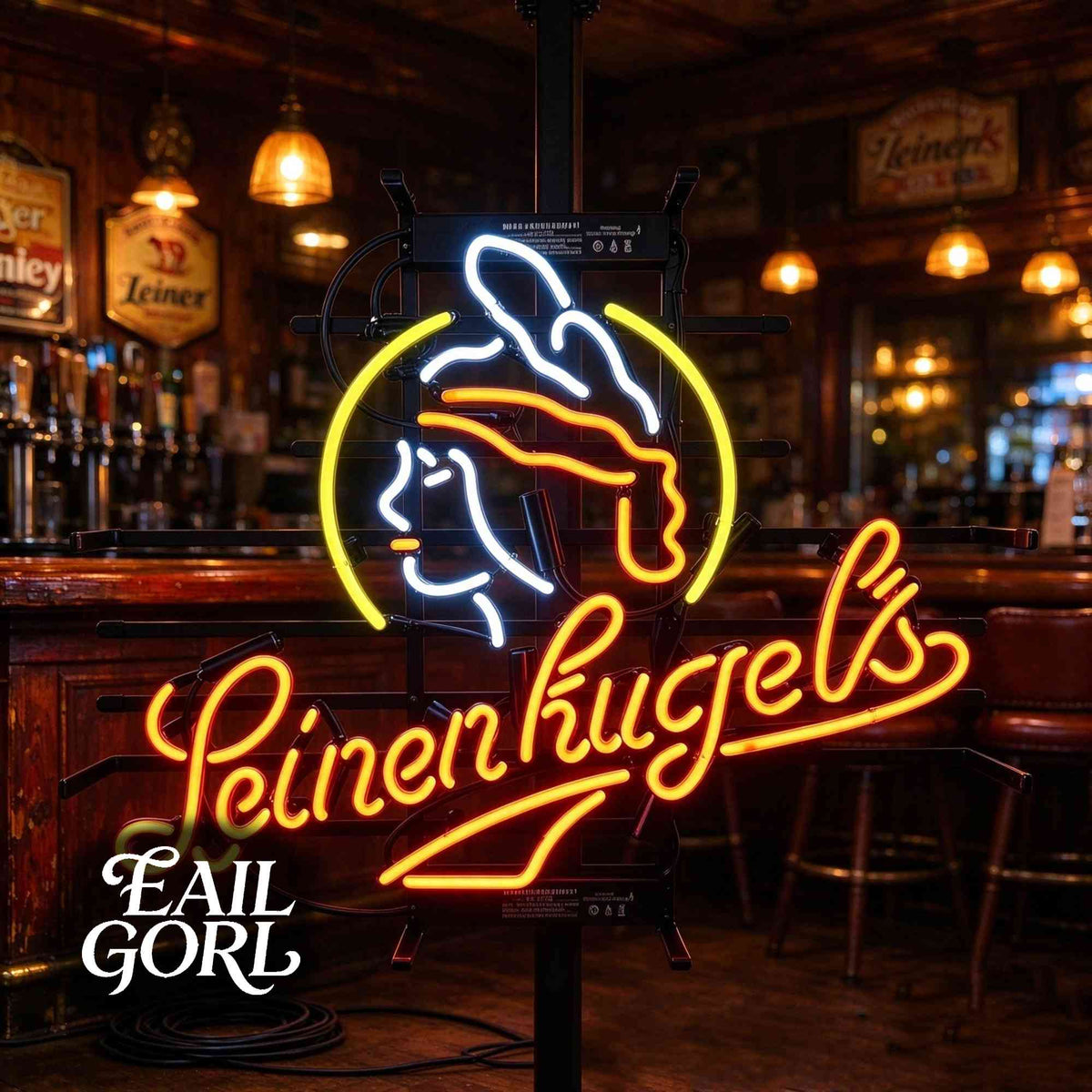 Leinenkugel's Neon Sign, lit