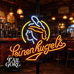 Leinenkugel's Neon Sign, lit
