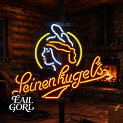 Leinenkugel's Neon Sign, in a room