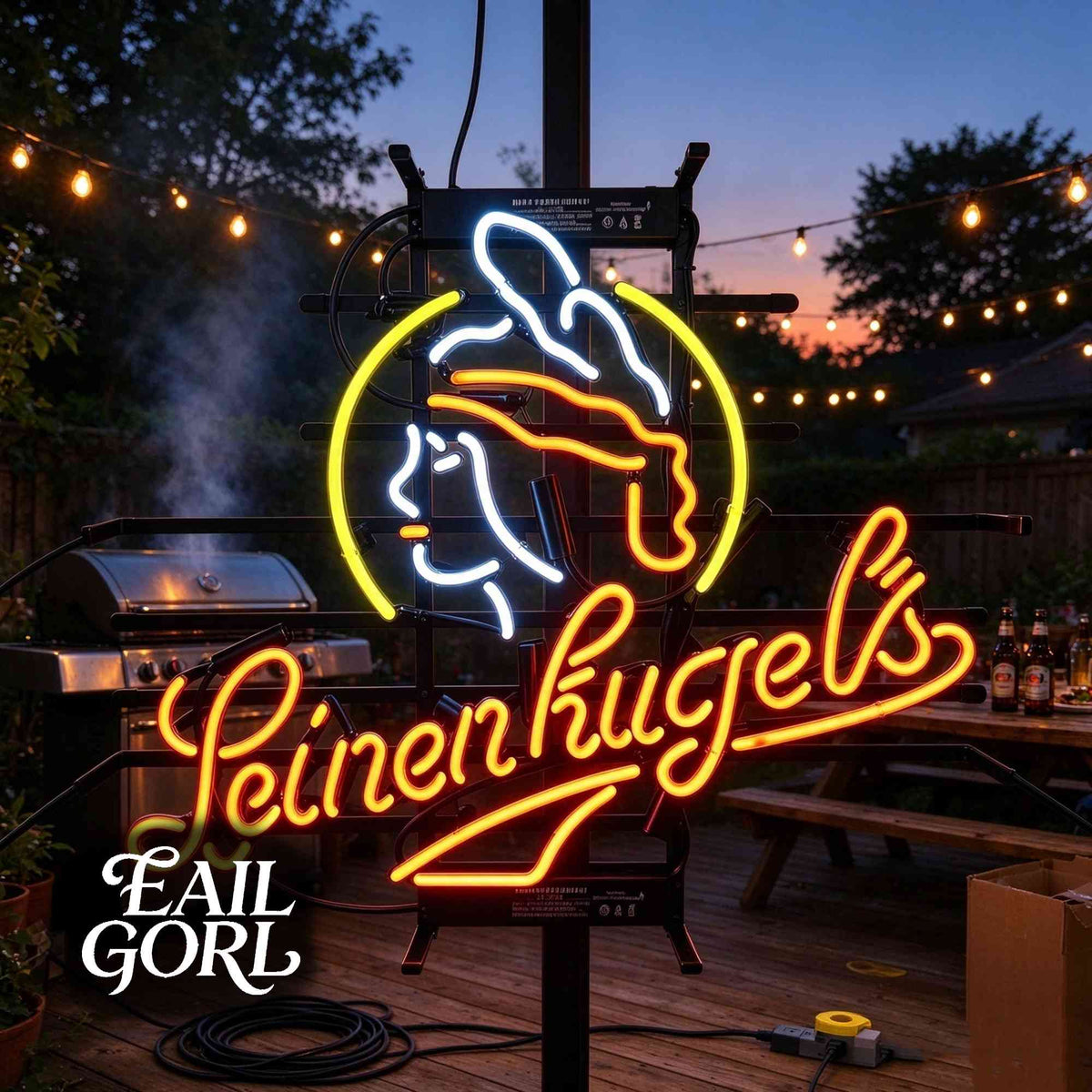 Leinenkugel's Neon Sign, angle view