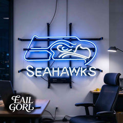 Seattle Seahawks Football Neon Sign, detail