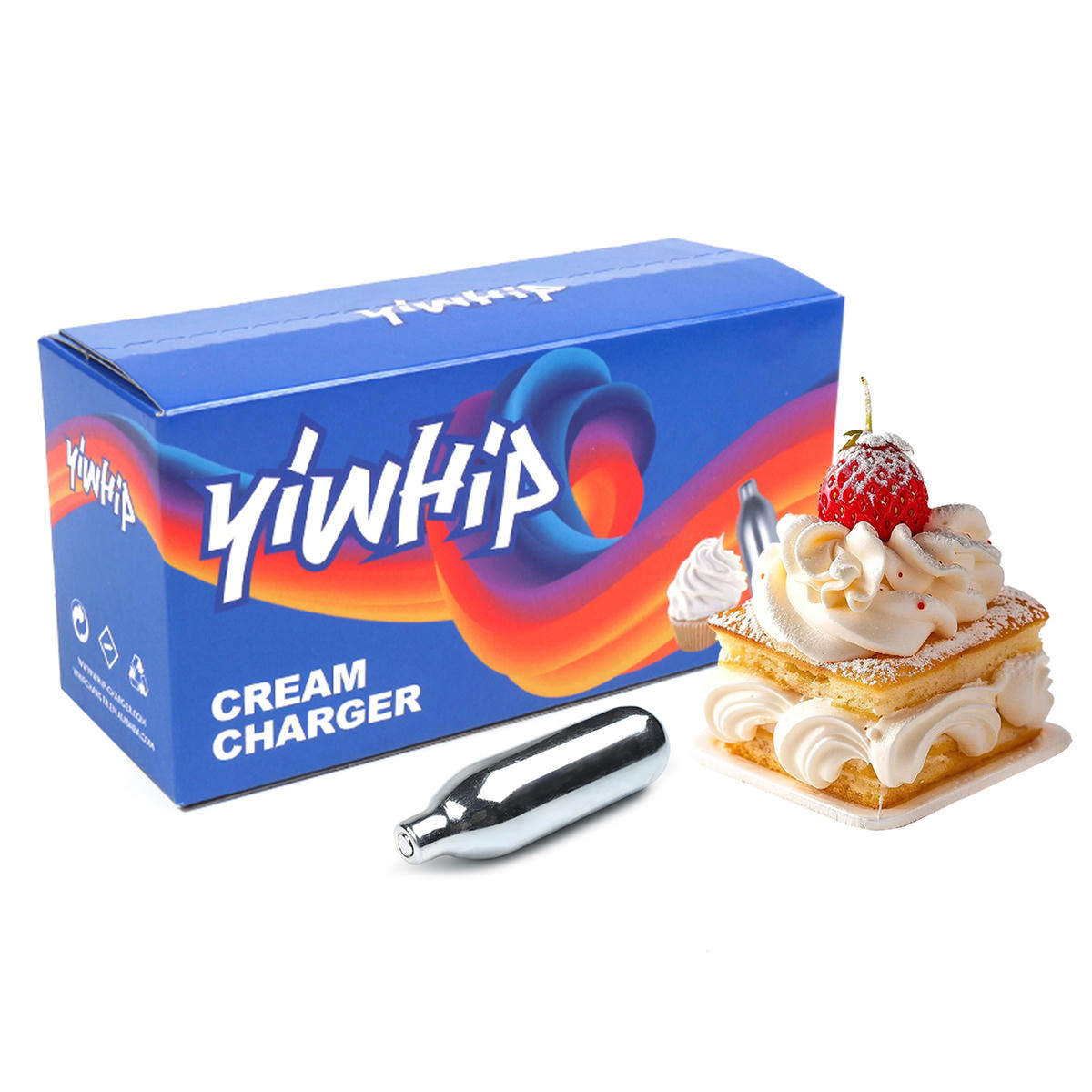 8.5g Food-Grade Cream Chargers - Professional N2O (10, 24, 50 Packs)