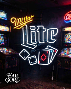 Miller Lite Neon Sign, wide view