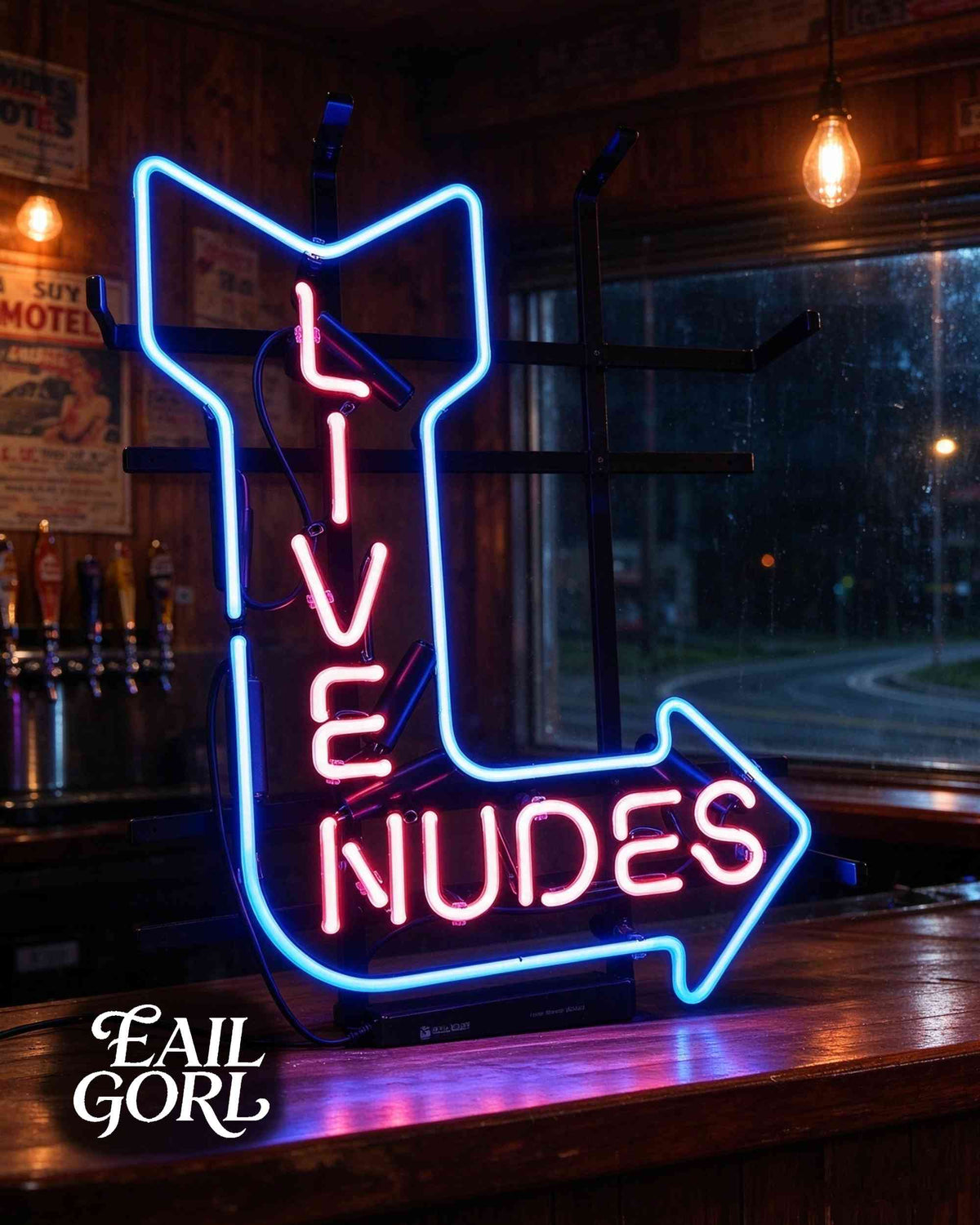 Live Nudes Neon Sign, alternate view