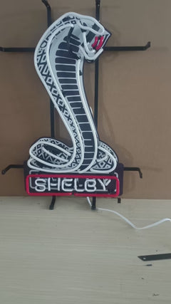 Shelby Cobra Real Glass Neon Sign - Handmade Custom Garage & Man Cave Wall Art